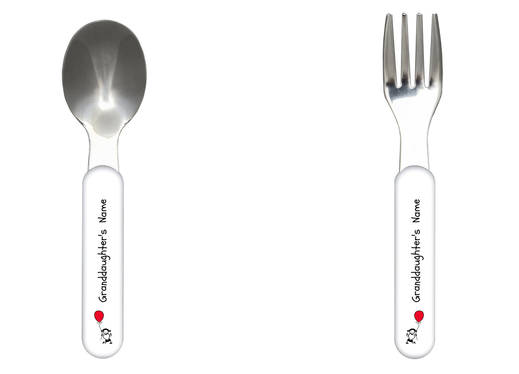 For Grandkids Only! Fork & Spoon Set | Personalized Name!
