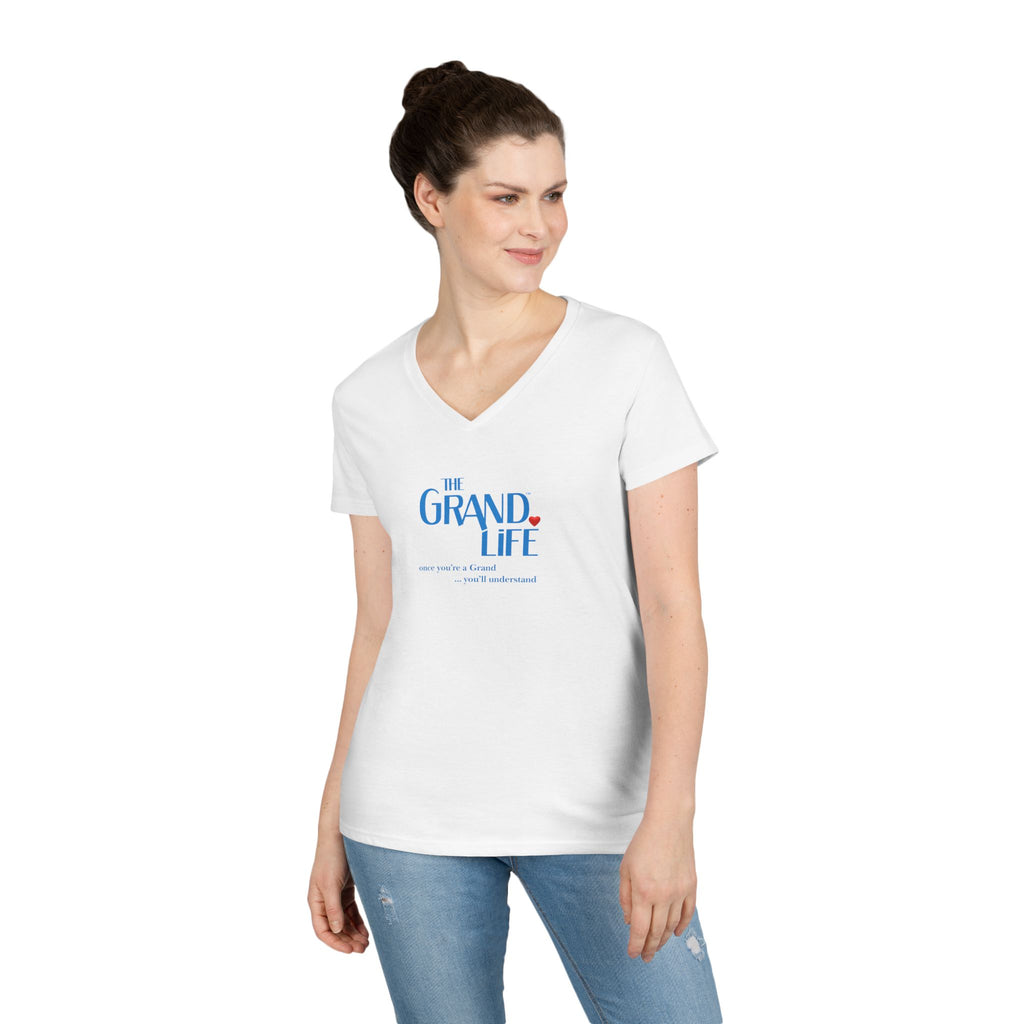 TEST-The Grand Life-Ladies V-Neck-Front Only
