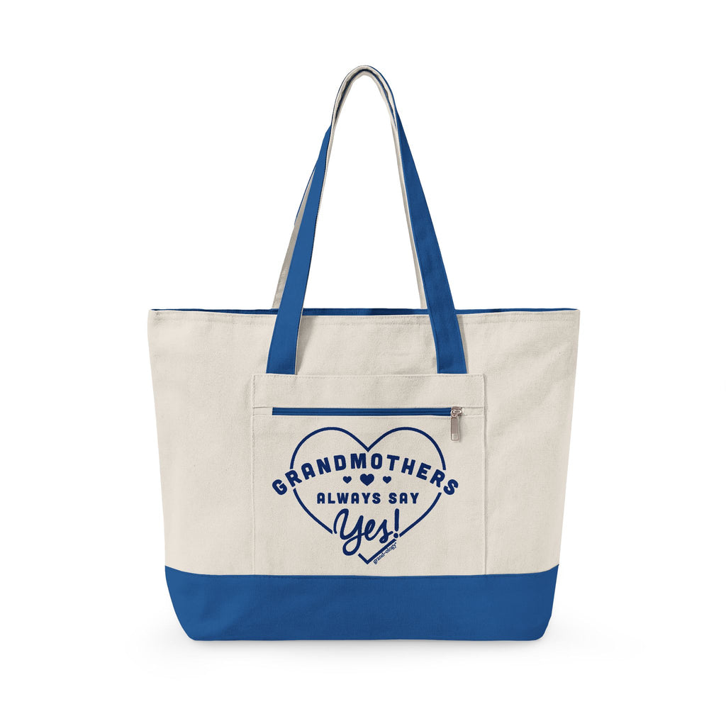 TEST-Grandmother's Say Yes! Zippered Canvas Tote