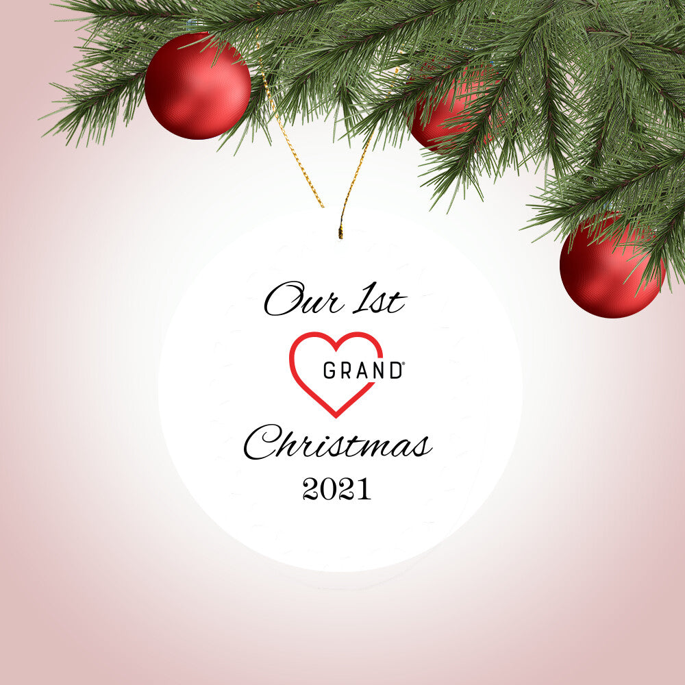 Grand Heart® - First Grand Christmas 2021 Ceramic Ornament