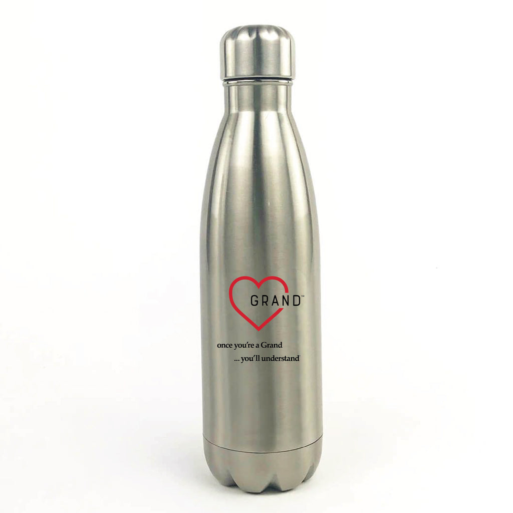 Grand Heart® -  once you’re a Grand … you’ll understand® Silver Water Bottle