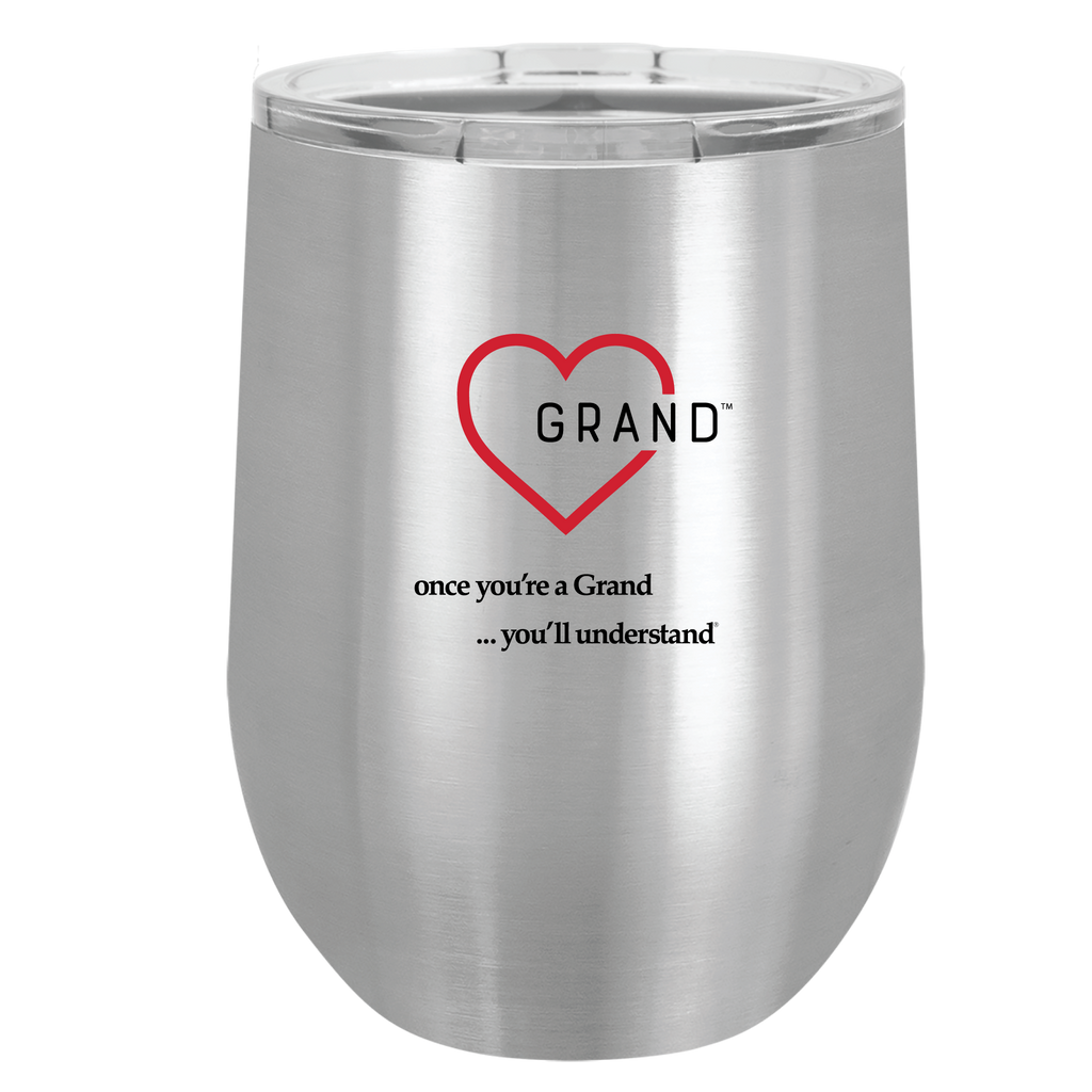 Grand Heart® - once you’re a Grand … you’ll understand® Silver Wine tumbler